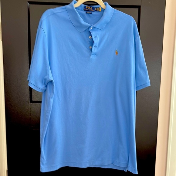 Men’s Short Sleeve Polo by Ralph Lauren Classic Fit Blue Polo Shirt. Size XL - Picture 1 of 9
